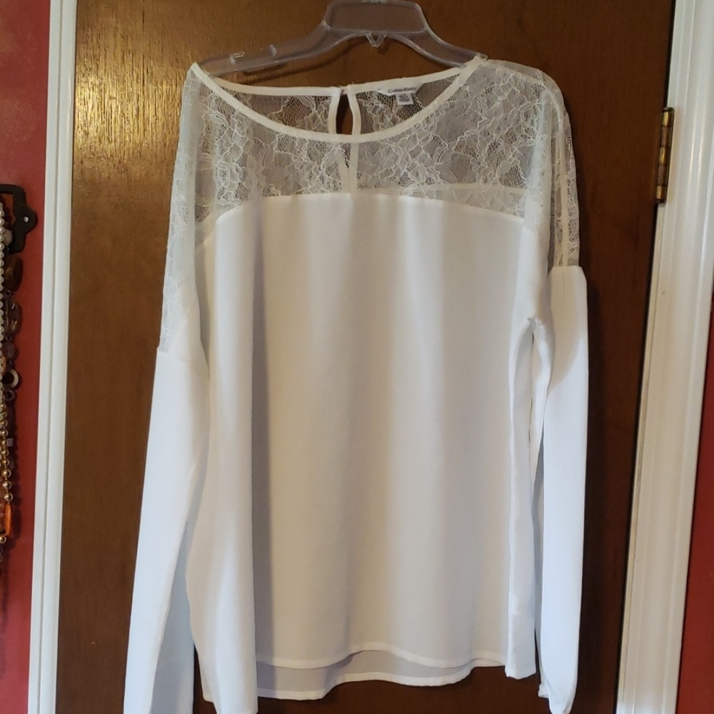 Calvin Klein white long sleeve dress shirt